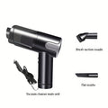 Vacuum cleaner main unit with brush suction nozzle and flat nozzle on a white background